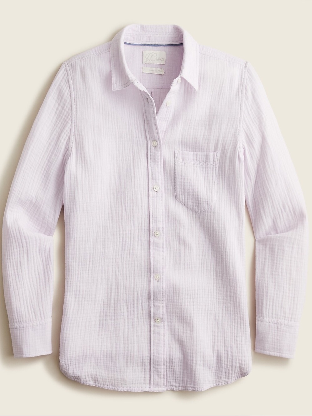 J.Crew Classic Gauzy Cotton Shirt Gauzy Cotton Button Down in Pink Size Large